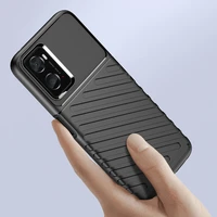 Pērkona viedtālruņa apvalks elastīgs bruņu pārklājums Oppo A76 / Oppo A36 / Realme 9i melns