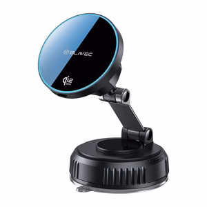 Blavec Car turētājs BHC-02 Qi2.2 25W vacum magnetic with induction lādētājs to windshield (BHC02-QI2PMWIB)melns