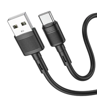 Kabelis USB A uz USB C Hoco 3A 1 m X83 melns