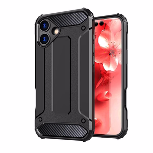 Hybrid Armor viedtālruņa apvalks iPhone 16 Plus - melns