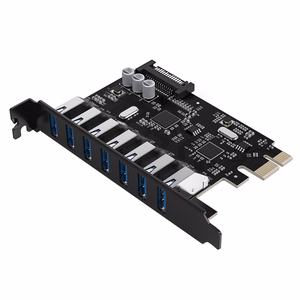 Orico PVU3 PCIe paplašināšanas karte ar 7 USB 3.0 pieslēgvietām galddatoriem – melns