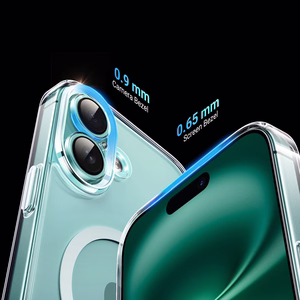 Uzaļš Classy Clear Magnetic Maciņš with MagSafe iPhone 16 Plus - Clear