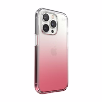 Speck Presidio Perfect-Clear + Ombre - iPhone 14 Pro maciņš with MICROBAN Coating (Clear / Vintage Rose Fade)
