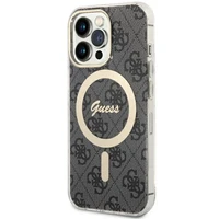 Guess GUHMP13LH4STK iPhone 13 Pro / 13 6.1" melns/melns cietais apvalks 4G MagSafe