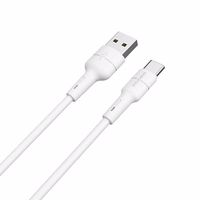 USB kabelis Borofone BX30 Type-C 1.0m silikona balts