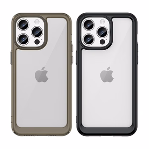 iPhone 15 Pro Max Outer Space усиленный чехол с гибкой рамкой - синий