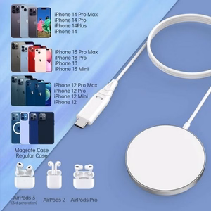 Magnētiskais bezvadu lādētājs Choetech T518 15W (balts)