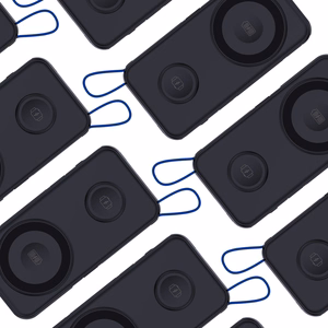 3mk PastelUp 10000mAh 22.5W USB 1A1C Bezvadu Portatīvais lādētājs (m) - melns