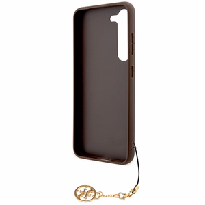 Guess 4G Charms Collection viedtālruņa apvalks Samsung Galaxy A35 - brūns