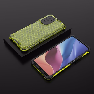 Honeycomb Case armor cover with TPU Bumper for Xiaomi Redmi K40 Pro+ / K40 Pro / K40 / Poco F3 green