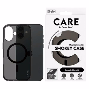 CARE by PanzerGlass Flagmanis viedtālruņa apvalks iPhone 16 6.1" dūmu/dūmu Magnētiskais 1349