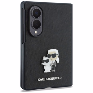 Melns Karl Lagerfeld Saffiano K&C Pin vāciņš Samsung Galaxy Z Fold8