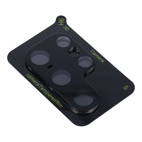 5D pilnas līmes kameras aizsargstikls - Samsung Galaxy S23 Ultra melns