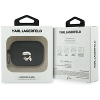 Karl Lagerfeld Silicone Karl Head 3D macins AirPods Pro 3 - melns