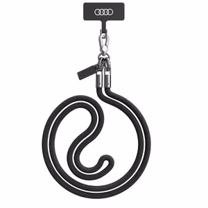 Audi universāla tālruņa siksniņa 120cm 6mm crossbody melna AU-CBL8-R8/D1-BK