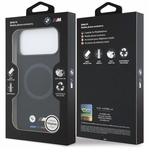 Силиконовый чехол BMW M Logo MagSafe для iPhone 17 Pro Max - чёрный