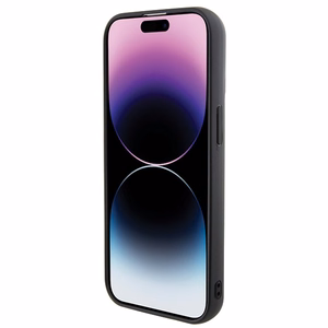 Karl Lagerfeld 3D gumijas daudzveidīgs logotips viedtālruņa apvalks iPhone 15 - melns