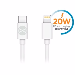 Forever cable USB-C - Lightning 1,0 m 20W white