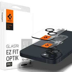 Spigen Glas.tR EZ Fit Optik Kameras aizsargstikls iPhone 14 / Plus / 15 / Plus - melns 2 gab
