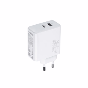 Maxlife MXTC-07-45AC PD QC lādētājs 1x USB-C 1x USB 45W balts