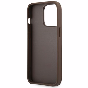 Guess GUHCP14X4GMGBR iPhone 14 Pro Max 6,7 ciets apvalks 4G Big Metal Logo - brūns