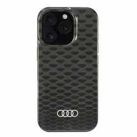 Audi IML Izšuvuma raksts Magnētiskais iPhone 16 Pro 6.3" melns/melns cietais apvalks AU-IMLMIP16P-Q5/D3-BK