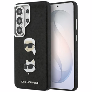 Karl Lagerfeld maciņš Saffiano Double Heads Metal Samsung Galaxy S26 Ultra melns