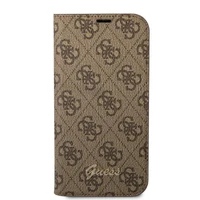 Guess GUBKP14SHG4SHW iPhone 14 6.1 "brūna / brūna grāmata 4G Vintage Gold Logo