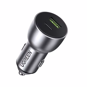 Ugreen CD213 60980 car charger USB / USB-C Quick Charge 3.0 Power Delivery 36W 3A - gray