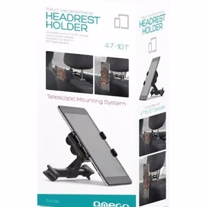 Universāls auto tālruņa turētājs OMEGA (4.7"-10.1") stiprinājums uz aizmugurējā galvas balsta