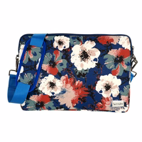 Wonder klēpjdatora apvalks 13-14 collas zils un kamēlijas