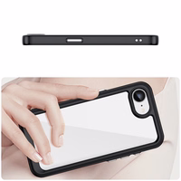 Outer Space viedtālruņa apvalks iPhone 16e elastīgs rāmja vāks - melns