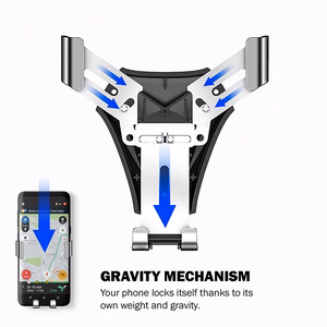 Crong Gravity Auto-Clip gravitācijas automašīnas tālruņa turētājs 4.7–6.5" tālruņiem, melns