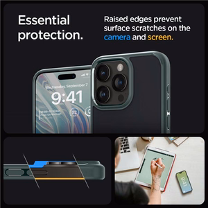 Spigen Ultra Hybrid viedtālruņa apvalks iPhone 15 Pro Max - tumši zaļš