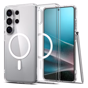 Spigen Ultra Hybrid Mag MagSafe Maciņš for Samsung Galaxy S26 Ultra - Clear and balts