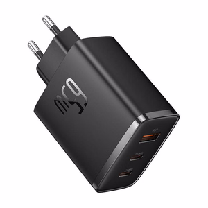 Sienas lādētājs Baseus OS-Cube Pro 2xUSB-C + USB, 65 W (melns)
