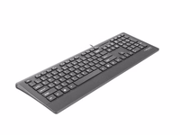 Natec Multimedia Keyboard BARRACUDA slim USB, US layout, melns