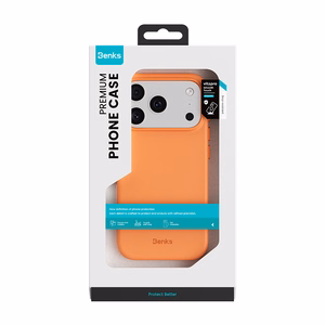 Силиконовый чехол Benks Magnetic Vita Pro (A069) для iPhone 17 Pro оранжевый (кнопка управления камерой)