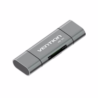 Vention USB3.0 daudzfunkcionāls karšu lasītājs pelēks metāla