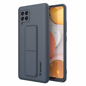 Wozinsky Kickstand Case silikona viedtālruņa apvalks ar statīvu Samsung Galaxy A42 5G tumši zila