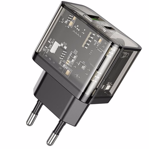 Зарядное устройство для телефона Hoco USB A + USB C QC3.0 PD 3A 20W N34 прозрачное