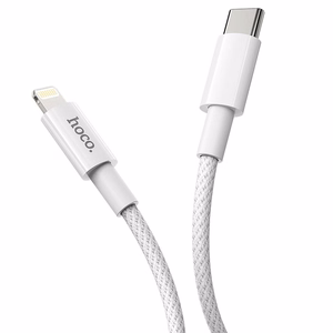 Kabelis USB C uz Lightning Hoco PD 3A 20W 1 m X56 balts