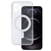 TEL PROTECT Magnētiskais silikona apvalks Iphone 12 Pro caurspīdīgs