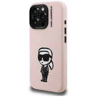 Karl Lagerfeld Silikona Karl Sketch MagSafe Maciņš for iPhone 16 Pro - rozā