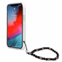 Guess GUHCP12LKPSBK iPhone 12 Pro Max 6.7" Caurspīdīgs cietais apvalks Melnais pērle