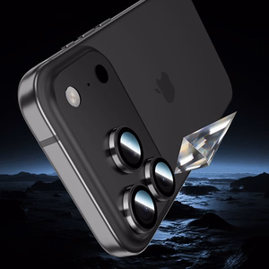 Benks Grūdinātais stikls Glass Warrior Metāla objektīva aizsargstikls kamerai Iphone 17 Air (1 gab.) melns