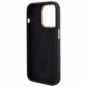 Guess silikona Logo Strass 4G viedtālruņa apvalks iPhone 15 Pro - melns
