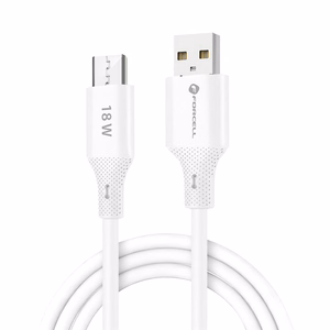 Kabelis FORCELL F-ENERGY C341 USB A uz Micro USB QC3.0 2,4A 18W Silikoninis 1 m balts (m)