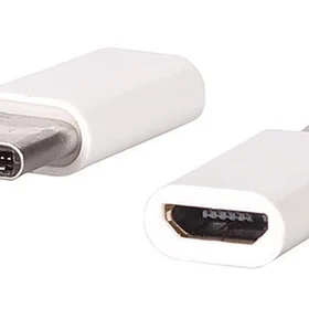 Lādētāja adapteris - Type C uz Micro USB - balts