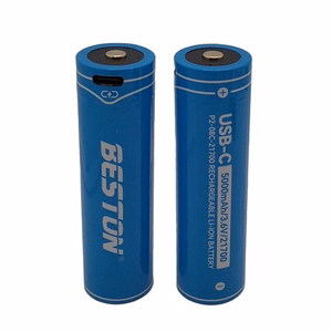 Rechargeable 21700 Size Baterija ar USB-C Port, 3.6V, 5000mAh, Li-Ion, 2pcs